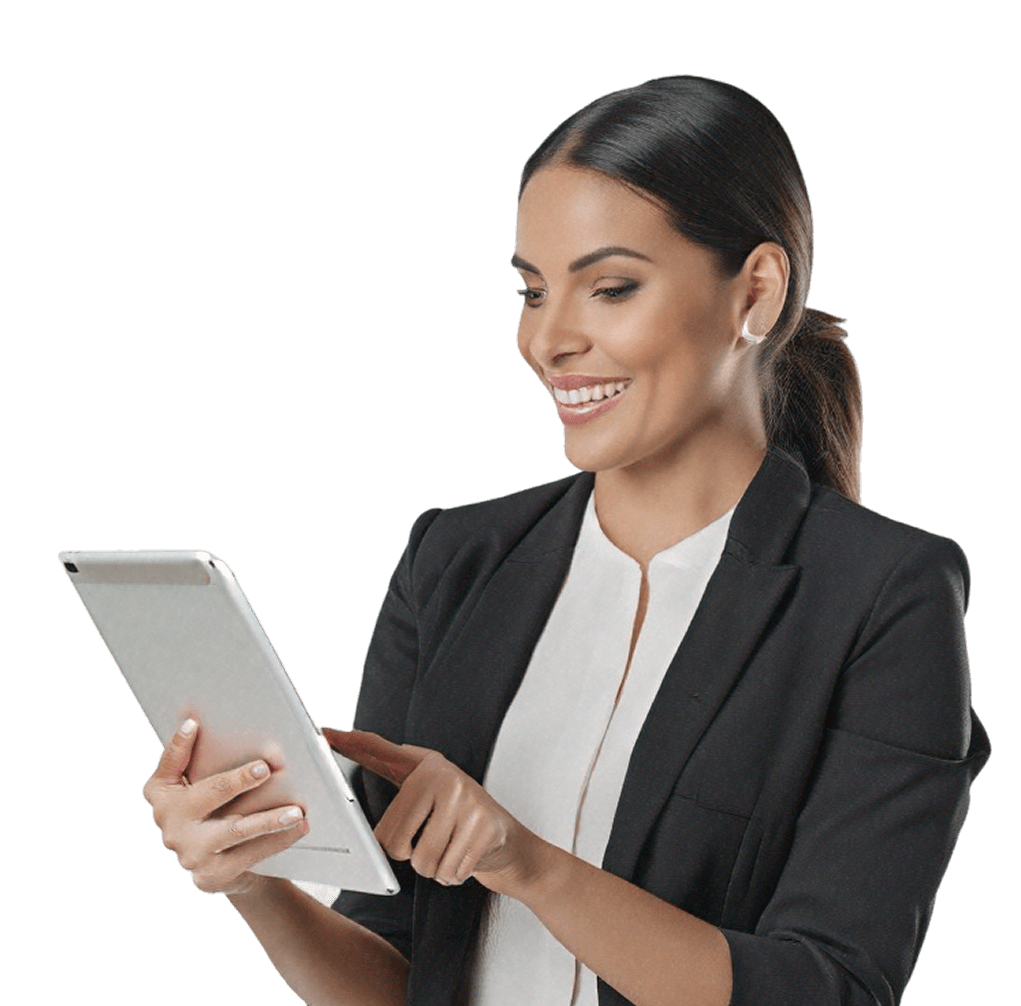 Mujer con tablet